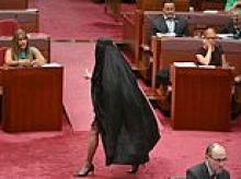 Right-wing Australian senator Pauline Hanson defends her 'right' to wear burqa as critics condemn stunt as 'blatant racism'