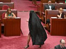 Pauline Hanson is SUSPENDED from the Senate in stinging punishment for burqa stunt and cops pile-on from heckling Mehreen Faruqi and Lidia Thorpe: 'See ya later racist'