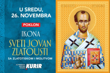 SRPSKE PORODICE OVOG SVECA SLAVE KAO KRSNU SLAVU - SVETI JOVAN ZLATOUSTI! KURIR VAM U SREDU, 26. NOVEMBRA, POKLANJA IKONU
