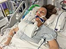 Harrowing image of teacher hooked up to wires and fighting for life in hospital after she was paralysed by jealous boyfriend who broke her neck as she tried to leave him