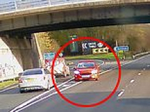 Heart-stopping moment driver goes the wrong way down the M6