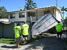 Supercell hailstorm declared 'catastrophic' - as fresh weather warnings are issued for southeast Queensland and 45,000 homes without power