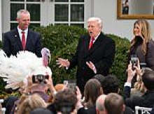 Trump gives Thanksgiving turkeys scathing nicknames and calls Pritzker a 'fat slob' in fiery White House holiday speech