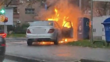 VIDEO Buktinja u Zagrebu: Na Selskoj se zapalio Mercedes