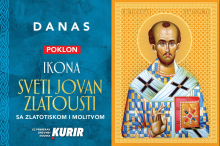 SRPSKE PORODICE OVOG SVECA SLAVE KAO KRSNU SLAVU - SVETI JOVAN ZLATOUSTI! KURIR VAM DANAS POKLANJA IKONU