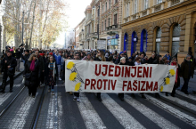 Na protifašističnih shodih na Hrvaškem se je zbralo več tisoč ljudi. Ponekod so bili incidenti.