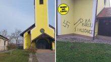 Svastika i ustaško 'U' na crkvi kod Ivanje Reke: 'Šokirani smo, policija istražuje vandalizam'