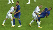 2006: Materazzi izzval Zidana, ki je Italijanu podelil 'glavco'