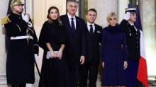 FOTO Plenković i elegantna supruga kod Macrona na večeri, on nas 'bocnuo' zbog nogometa