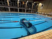 That'll flood the engine! Mother drives her car into swimming pool with daughter, five, still inside after hitting accelerator instead of the brake