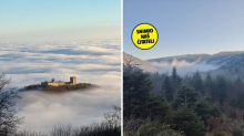 FOTO Medvedgrad u gustoj magli 'pluta' nad Zagrebom