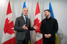 Kanadski premier na srečanju z Zelenskim: Pravičen in trajen mir zahteva pripravljenost Rusije