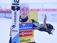 Nika Prevc tudi v zahtevnih razmerah do nove zmage, med deseterico še Nika Vodan