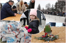 KURIR ISPRED HRAMA SVETOG SAVE: Tradicionalno lomljenje božićne česnice od 260 kilograma! Izvučeni prvi od 33 zlatnika, okupio se ogroman broj ljudi! FOTO/VIDEO