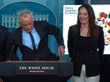 What a quack! RFK Jr's duck ringtone causes blushes as it interrupts announcement of new US diet rules