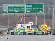 Three police officers and two paramedics rushed to hospital after being hit by van while responding to emergency
