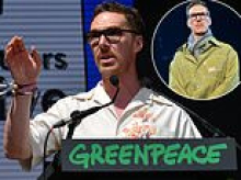 TALK OF THE TOWN: Eco-warrior Benedict Cumberbatch... and a flying visit to tea at his friend's country pile in a helicopter