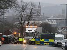 Four dead and five people injured after taxi and car crash in early hours of this morning