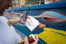 S 45-metrskim grafitom v Piranu zaznamovali začetek veljavnosti sporazuma o zaščiti oceanov