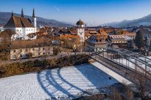 Seltenes Naturspektakel: In Leoben war es am Wochenende so kalt, dass die Mur zufror