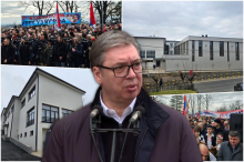 VUČIĆ OBIŠAO OBNOVLJENU ŠKOLU U VELIKOJ DRENOVI Srećan sam što sam u mestu velikog patrijarha Germana i Dobrice Ćosića! Radićemo vodovod, put, most, Dom kulture