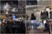 TIRANA U PLAMENU,DEŽURNI DUŠEBRIŽNICI IZ EU ĆUTE Haos na ulicama, policija brutalno rasteruje demonstrante VODENIM TOPOVIMA! Kada Ramini biju, osuda izostaje