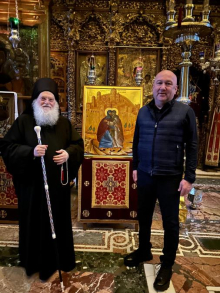 Ministar Popović posetio manastir na Svetoj Gori: 