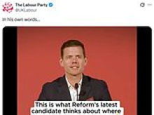Labour accused of 'gaslighting' voters with 'lies' after editing video to claim Reform's by-election candidate slagged off Manchester