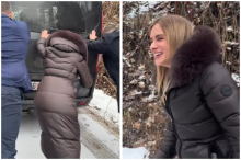 ŠTA SNIMATE - I TI DA POMOGNEŠ: Ministarka Stamenkovski krenula ka domu Jovanovića, pa vozilo odjednom stalo! Momentalno je ZASUKALA RUKAVE