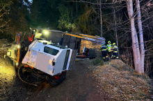 Murtal: Lkw-Unfall in einem Wald forderte die Einsatzkräfte