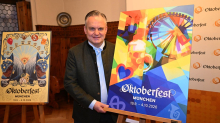 Oktoberfest: Oktoberfest-Plakat 2026: Wiesn-Embleme im Farbenrausch