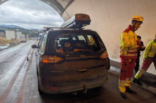 Ganzsteintunnel: Stau, aber keine Verletzten nach Unfall mit drei Pkw 