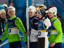 Slovenke po prespani noči spet na treningu