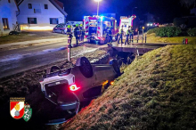 Mooskirchen: Auto überschlug sich: Schwerer Unfall ging glimpflich aus