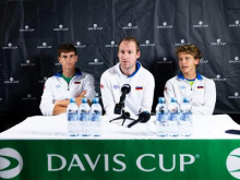 Slovenska teniška reprezentanca septembra proti Izraelu