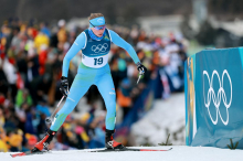 Smučarski tek, štafeta 4 x 7,5 km (Ž), trenutno na delu druga izmena