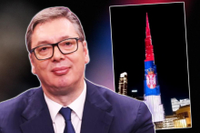 NAJVIŠA ZGRADA NA SVETU U BOJAMA SRPSKE ZASTAVE! Vučić objavio snimak, Ujedinjeni Arapski Emirati čestitali Dan državnosti: 