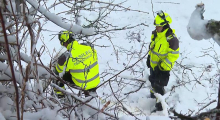Brez elektrike še 1400 odjemalcev, na terenu 60 ekip iz vse Slovenije