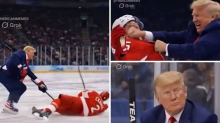 VIDEO Trump objavio bizarnu AI snimku: Mlati se s kanadskim hokejašima. A onda ide vrhunac