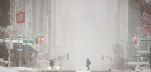 Winterwetter in den USA: Wie ein Schneesturm New York City lahmlegte