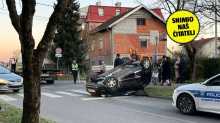 VIDEO Auto završio na krovu u Sesvetama: 'Čuo se glasan udarac, stigli su i vatrogasci'