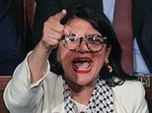REVEALED: Rashida Tlaib's racially-charged slur as Republicans drowned her out with U-S-A chant