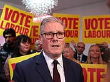 Sir Keir Starmer is 'panicking' about today's Manchester by-election - which could cost him his job, Nigel Farage says in last-ditch rallying cry before polls open