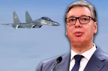SUHOJI U VAZDUHU U ČAST PREDSEDNIKA VUČIĆA! Avion srpskog lidera u vazdušnom prostoru Kazahstana dočekali lovci Su-30 (FOTO/VIDEO)