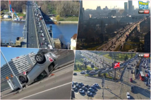STANDARNO U JUTARNJEM ŠPICU, SAD JE NAJVEĆA GUŽVA ZA NOVI BEOGRAD: GSP ide normalno, prevrnuo se auto na Mostu na Adi (FOTO/VIDEO)