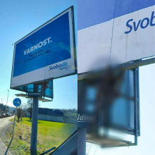 Neznanci na plakat Svobode obesili truplo živali, prvi znaki kažejo na mučenje. V stranki ogorčeni.