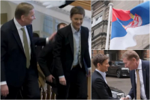 BRNABIĆ POKAZALA KAKO SE VIJORI SRPSKA TROBOJKA ISPRED DANSKOG PARLAMENTA! 