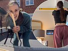 Holly Ramsay shares a first glimpse inside her marital home with Adam Peaty in new DIY video showcasing their chic furnishings - as bitter row with his relatives intensifies