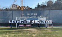 Navijači Željezničara uoči utakmice sa Zrinjskim podigli poruku koja je postala hit