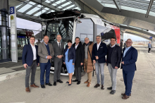 Autonom unterwegs: Selbstfahrender Bus absolvierte Testfahrt am Bahnhof Weststeiermark 